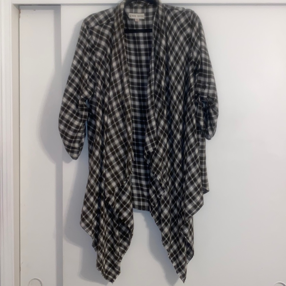 Plaid Scarf Like Cardigan 🥰